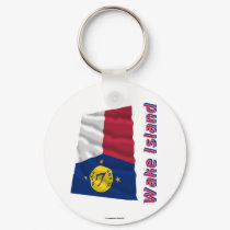 Wake Island Waving Flag with Name keychains by Vexillophile Wake Island Waving Flag with Name keychains