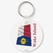 Wake Island Waving Flag with Name keychains by Vexillophile Wake Island Waving Flag with Name keychains