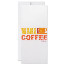 Wake me for coffee rack card