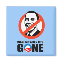 WAKE ME WHEN HE'S GONE magnets