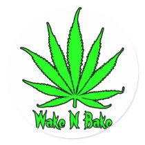 Wake N Bake stickers