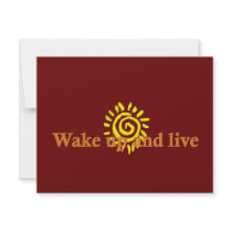 Wake Up and Live invitations
