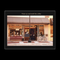 Wake up and smell the coffee postcards