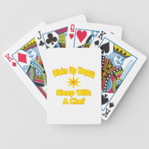 Wake Up Happy ... Sleep With a Chef Bicycle Playing Cards