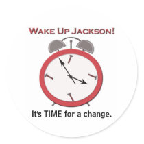 WAKE UP JACKSON large stickers