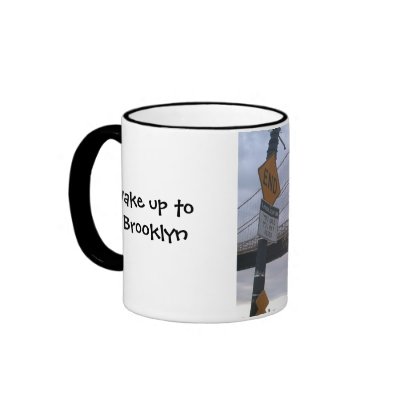 wake up to Brooklyn Coffee Mugs by jabneh