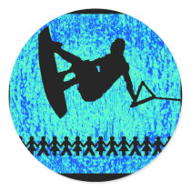 Wakeboard All Descriptions Round Sticker