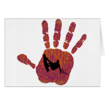 Wakeboard All Hands Greeting Card