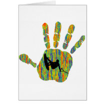 Wakeboard Big Hands Greeting Card