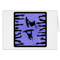 Wakeboard Double Hitch Greeting Card