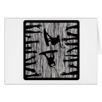 Wakeboard dueling Boarders Greeting Cards