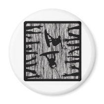 Wakeboard dueling Boarders Fridge Magnets