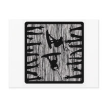 Wakeboard dueling Boarders Post Card