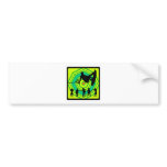 Wakeboard Green Scenes Bumper Sticker