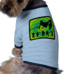Wakeboard Green Scenes Dog T Shirt