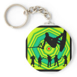Wakeboard Green Scenes Key Chain
