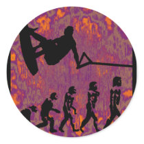 Wakeboard Progress Home Round Sticker