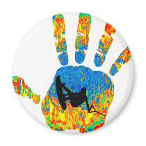 Wakeboard Say Hello Refrigerator Magnet