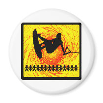 Wakeboard This Tribe Refrigerator Magnets