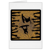 wakeboard with reaching cards