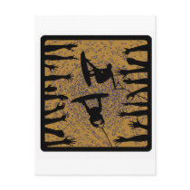 wakeboard with reaching postcards