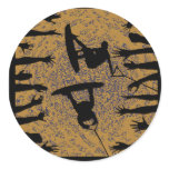 wakeboard with reaching stickers