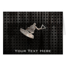 Wakeboarder; Cool Black Greeting Cards