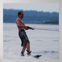 Wakeboarding on Ocean Poster