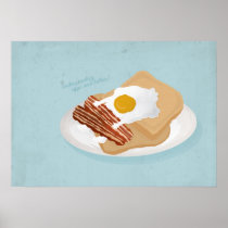 Wakey wakey eggs and bakey poster