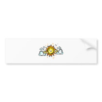 Waking up Sun bumper stickers by doonidesigns Waking up Sun bumper stickers