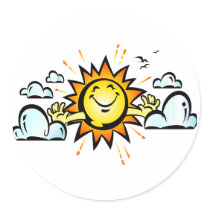 Waking up Sun stickers by doonidesigns Waking up Sun stickers