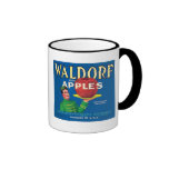 Waldorf Apples Vintage Label Coffee Mugs