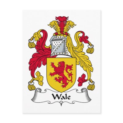 Wale Family Crest Postcard by coatsofarms