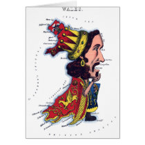 Wales Caricature Map cards