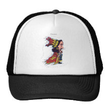 Wales Caricature Map Mesh Hats