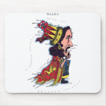Wales Caricature Map mousepads by tartanphoenix Wales Caricature Map mousepads