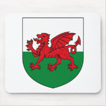Wales Coat of Arms Mousepad by FlagTshirts Wales Coat of Arms Mousepad