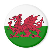 Wales Flag Heart magnets by Vexillophile Wales Flag Heart magnets