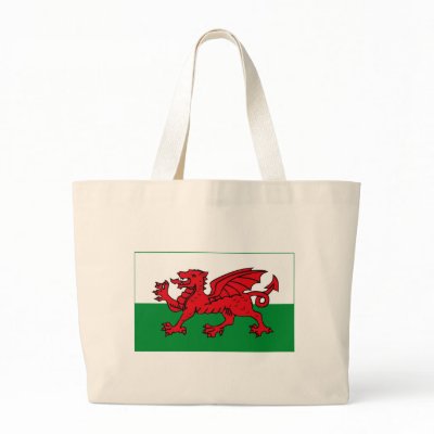 Wales Flag (light) Tote Bag by FlagTshirts