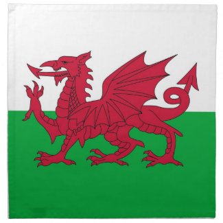 Wales Flag on MoJo Napkin