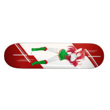 Wales Manga girl dressed in Flag - Welsh Skate Decks