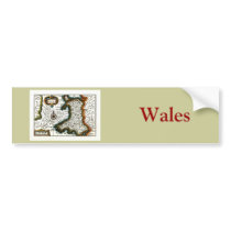 Wales Map and/or Flag bumper stickers