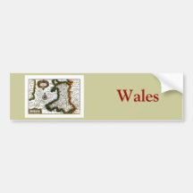Wales Map and/or Flag Bumper Sticker