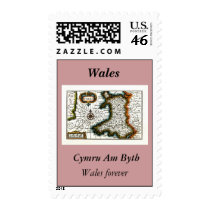 Wales Map and/or Flag postage