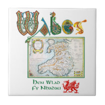 Wales Map Tile tiles
