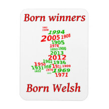 wales rugby winning years vinyl magnet