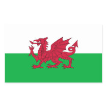 wales rectangular stickers
