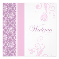 Walima Invitation - Pink- Islamic Wedding