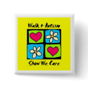 Walk 4 Autism square badge buttons by autismoz Walk 4 Autism square badge buttons