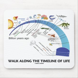 Walk Along The Timeline Of Life Biology Evolution Mousepad
